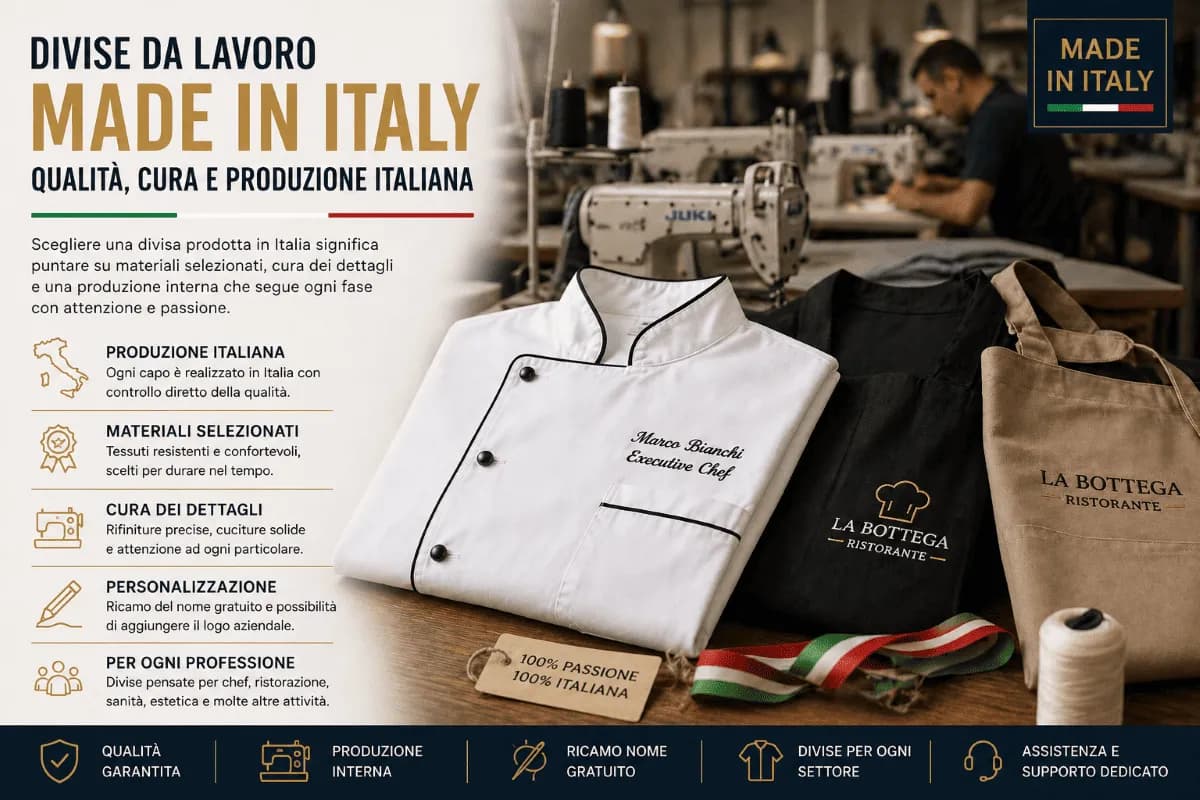 laboratorio italiano per produzione divise da lavoro