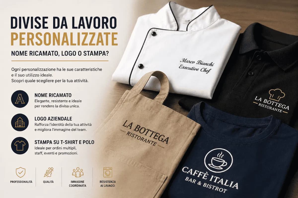 divisa da lavoro personalizzata con nome e logo