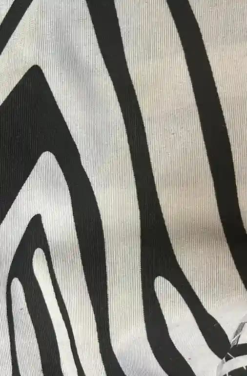 Tessuto fantasia Zebrato bianco nero per profili personalizzati