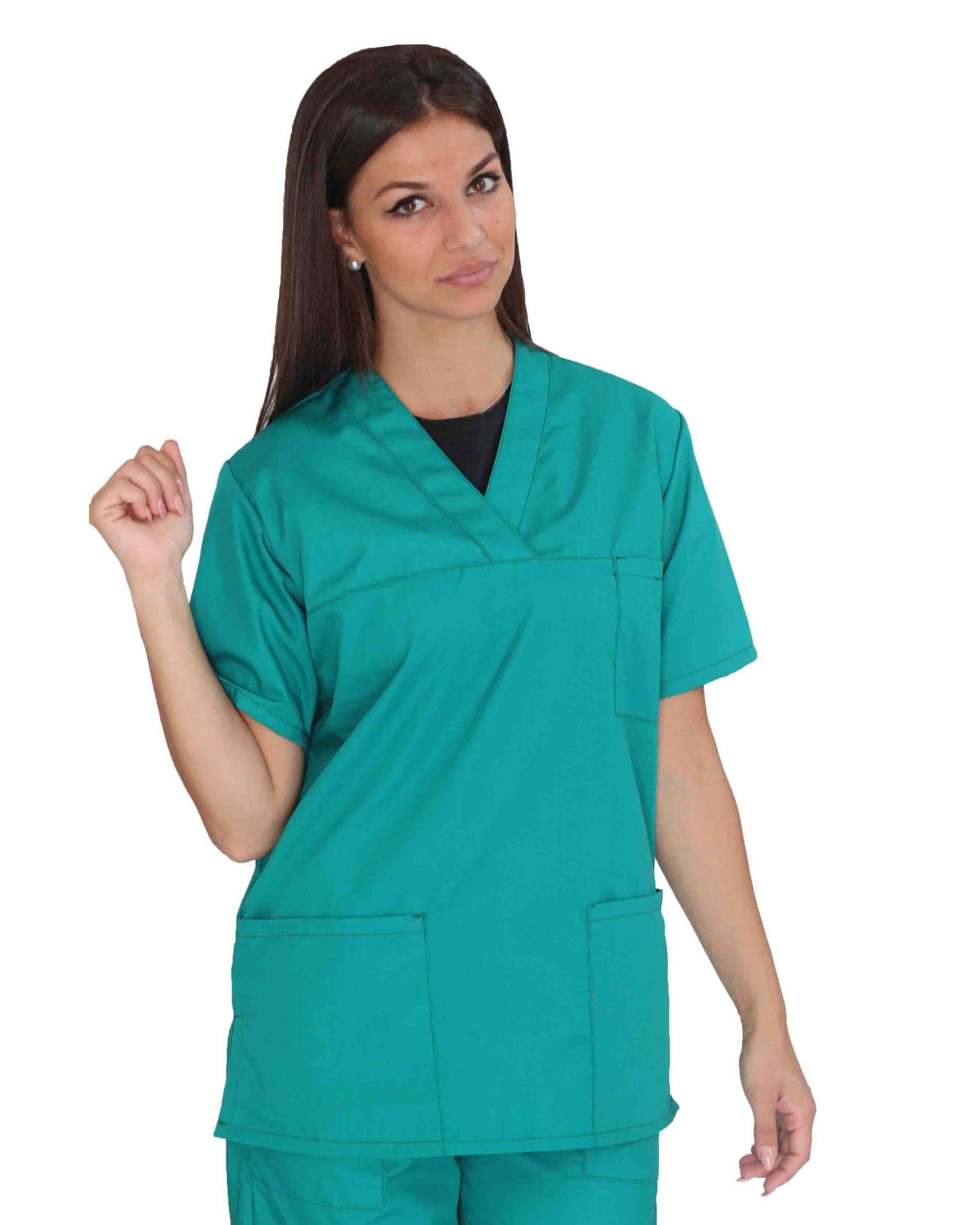 Casacca sanitaria verde Casacca sanitaria verde professionale per uso ospedaliero